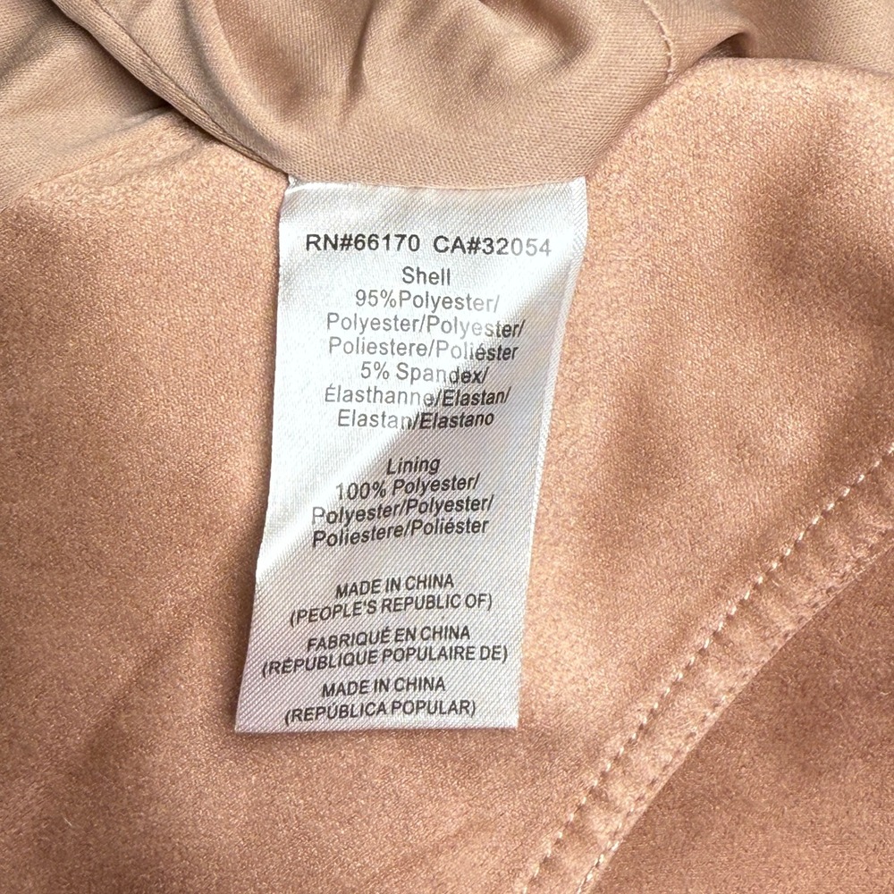 Hutch Women's Pink Suede Drape Front Waterfall Cardigan Jacket Size Small - Picture 13 of 15